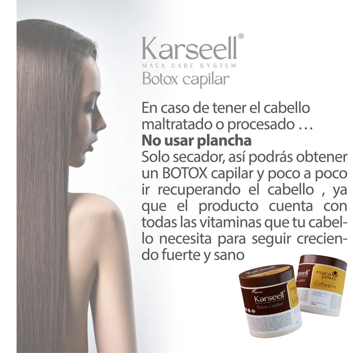 ADIOS FRIZZ, HOLA BRILLO - KARSEELL BOTOX CAPILAR